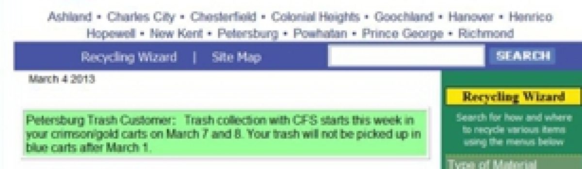 SiteVision To Add Recycling Interface For CVWMA Petersburg Residents